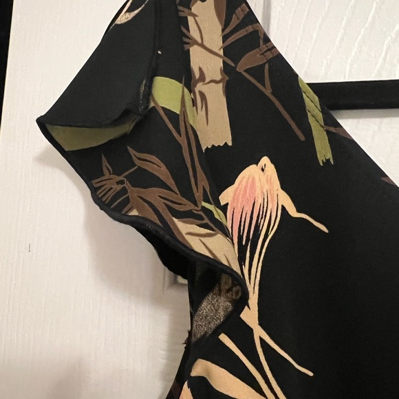 BCBGMaxazria Bamboo Floral Print Asymetrical Dress - Picture 3 of 5